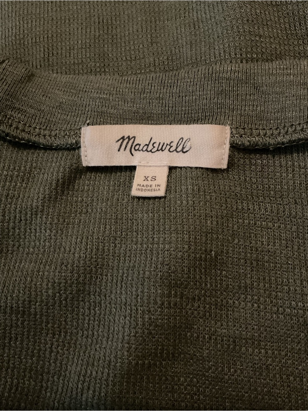 Madewell Olive Ribbed racer back Knit tank Top - Picture 3 of 5